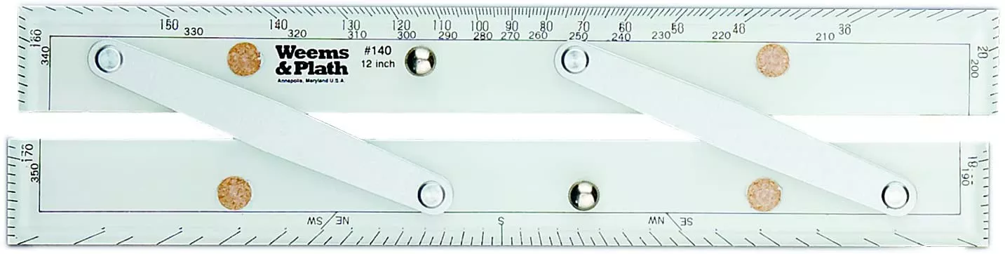 12" Brushed Aluminum Arms Parallel Rule #140