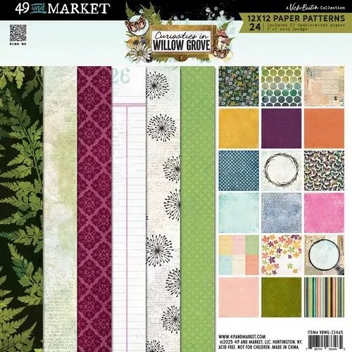 12 x 12 Paper:49 and Market - Vicki Boutin - Curiosities In Willow Grove Collection