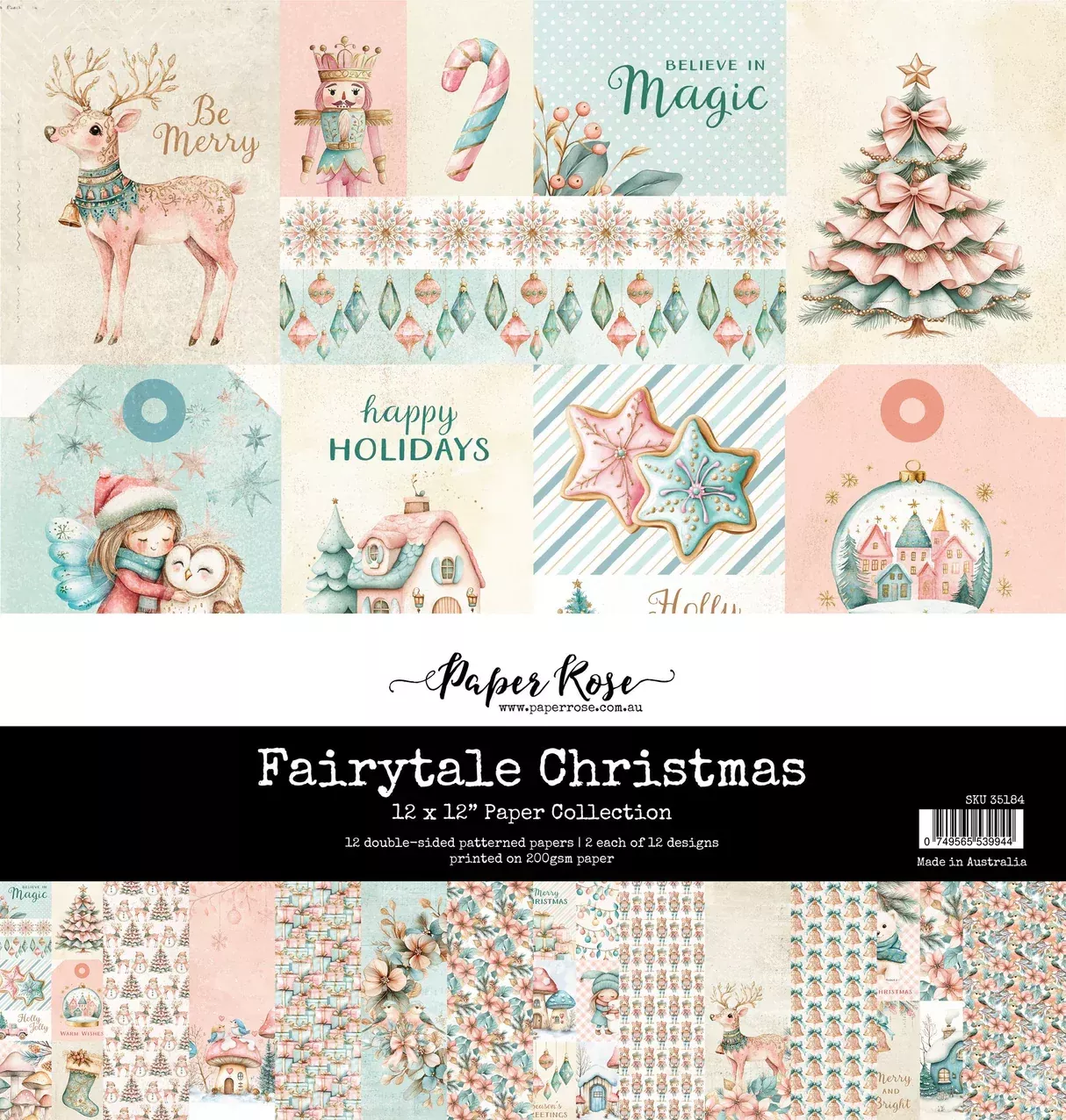 12x12 Paper: Paper Rose Studio-Fairytale Christmas Paper Collection
