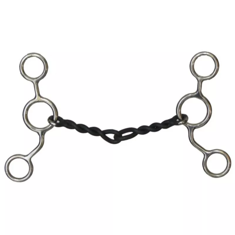 #18170: Showman stainless steel JR Cow-horse bit with 5" shanks