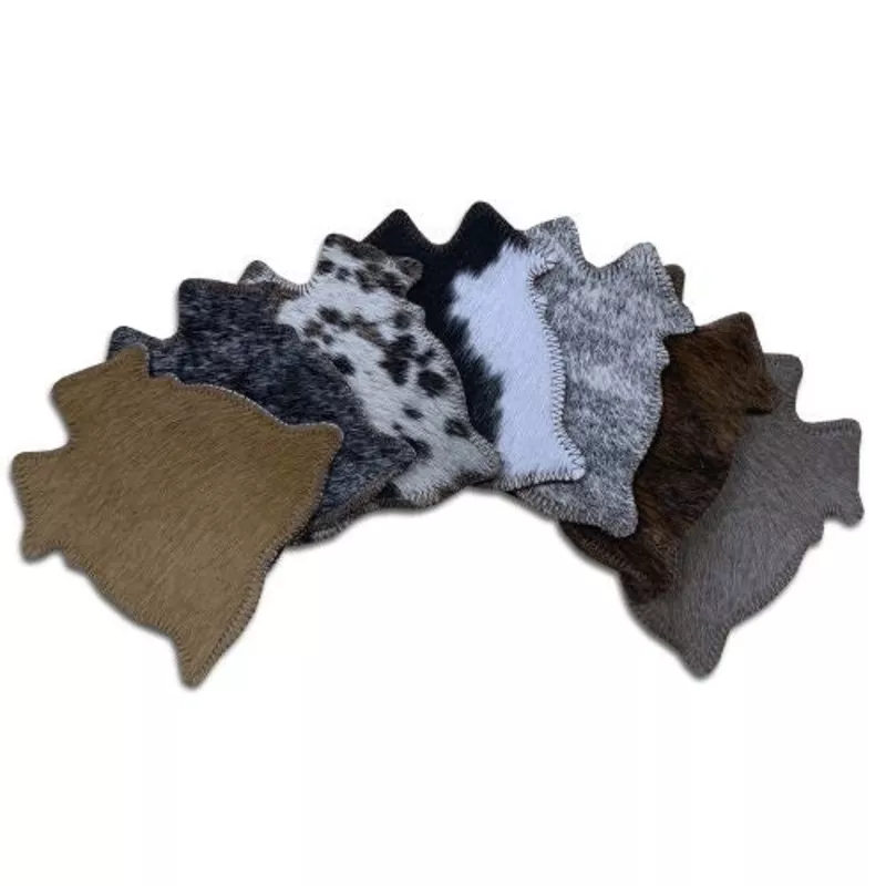 #1831: Cowhide Shaped Coasters