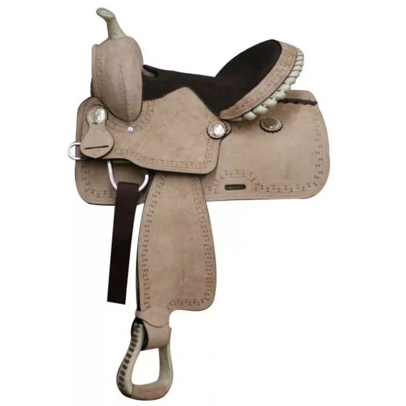 #302813: 13" Pony / Youth Rough Out Leather Saddle