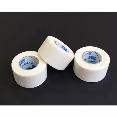 3M Micropore Paper Tape 3 Rolls White 1 inch x 30 feet 3MMicro