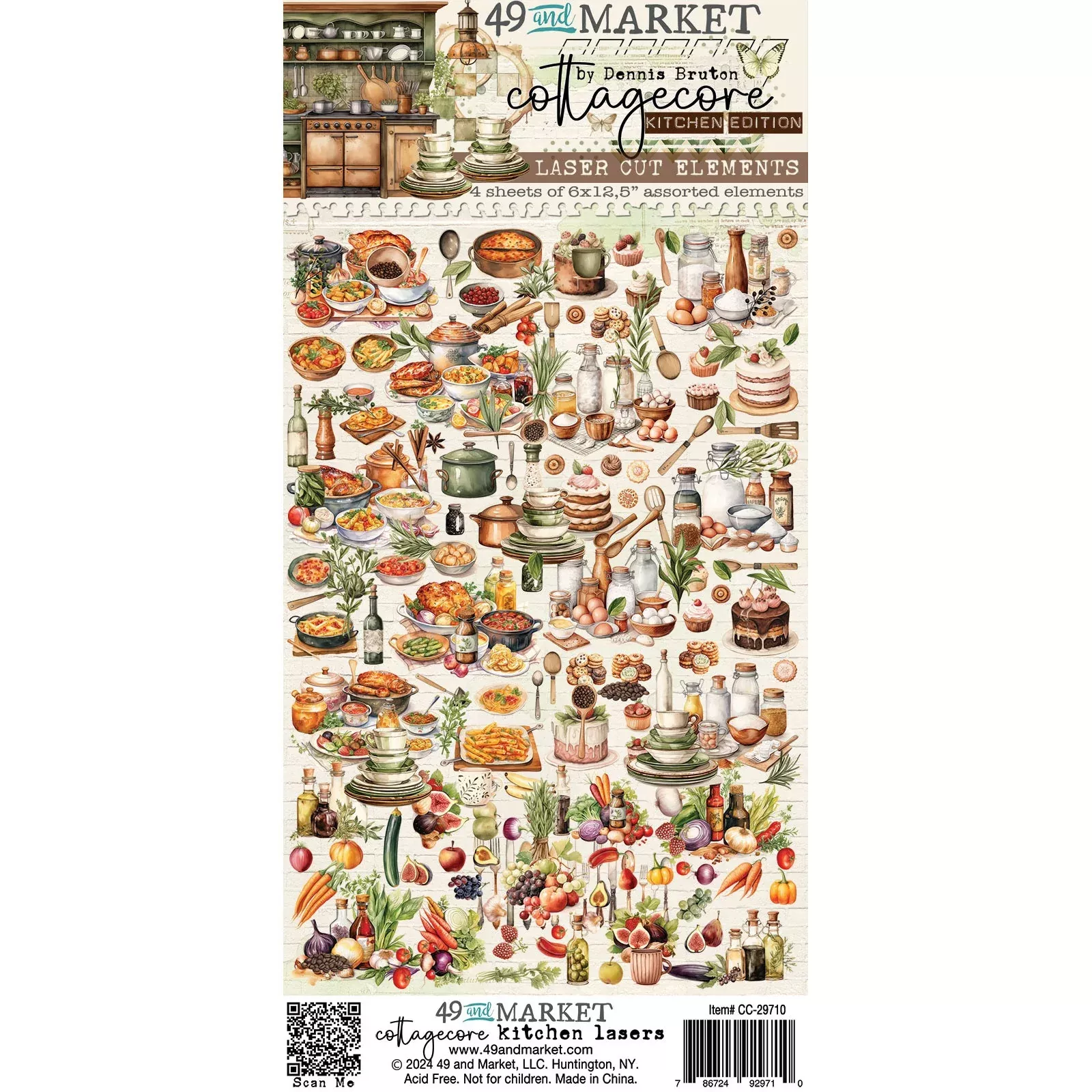 49 & Market Laser Cut Outs, Cottagecore Kitchen, CC-29710