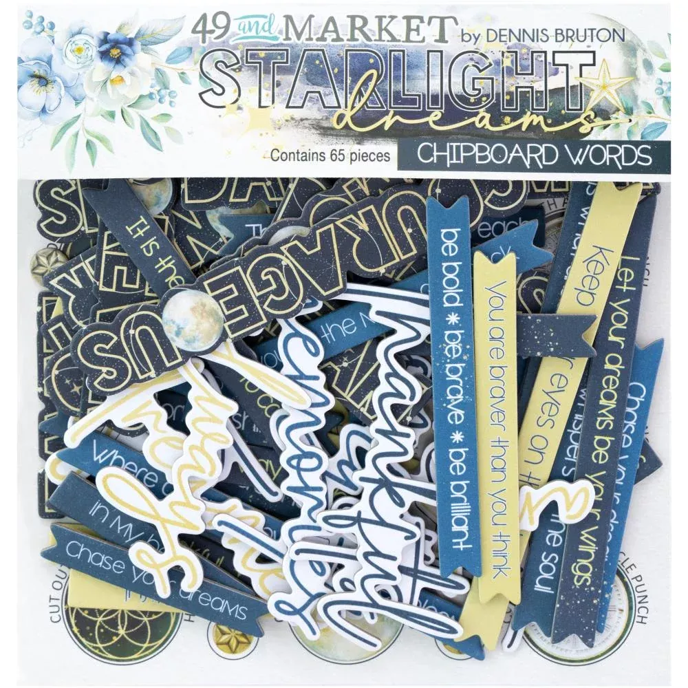 49 & Market - Starlight Dreams, Chipboard Words, DSD-30709