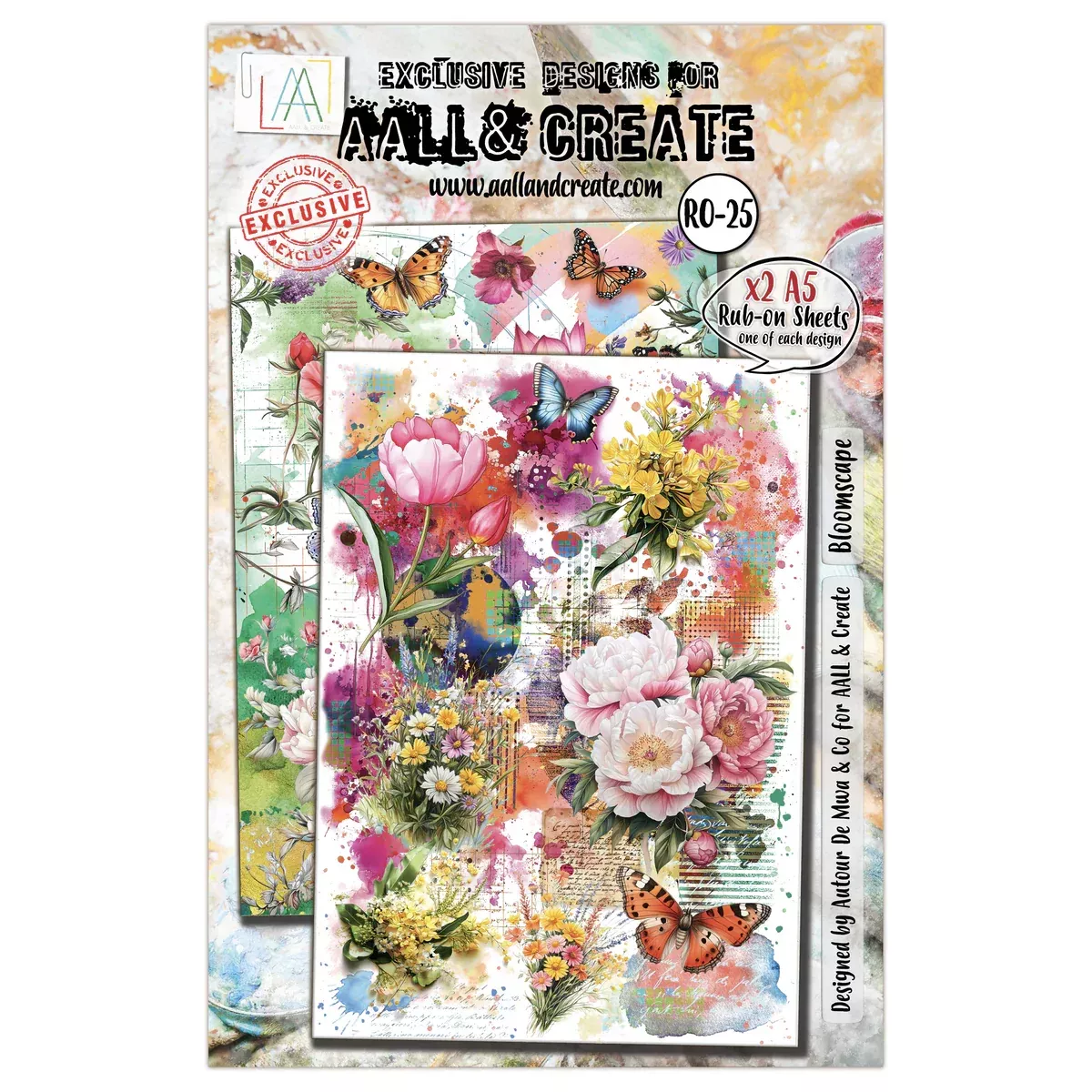 AALL and Create - A5 Rub-Ons - Bloomscape 025