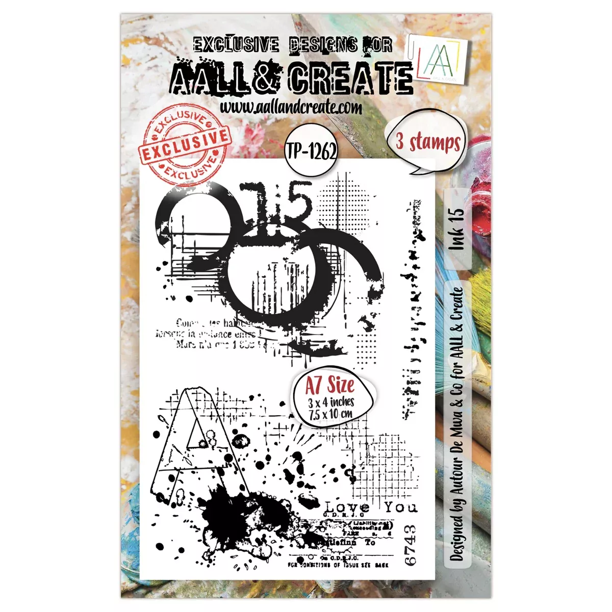 AALL & CreateA7 Stamp Set -Ink 15 #1262