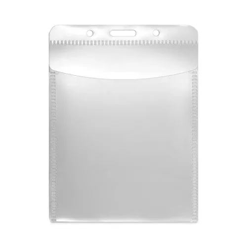 Advantus 75604 PVC-Free Badge Holders, Vertical, Clear 3.5" x 5.13" Holder, 3.13" x 4.5" Insert, 50/Pack
