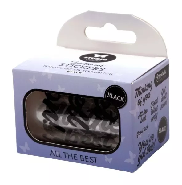 All The Best - Black Transparent Stickers on Roll - Studio Light