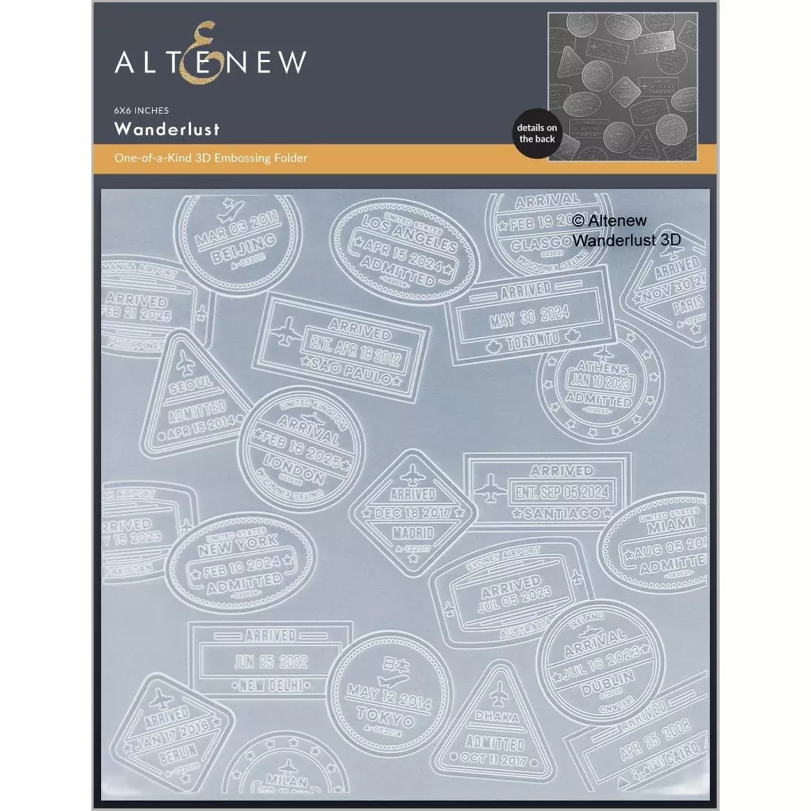 Altenew - 3D Embossing Folder - Wanderlust