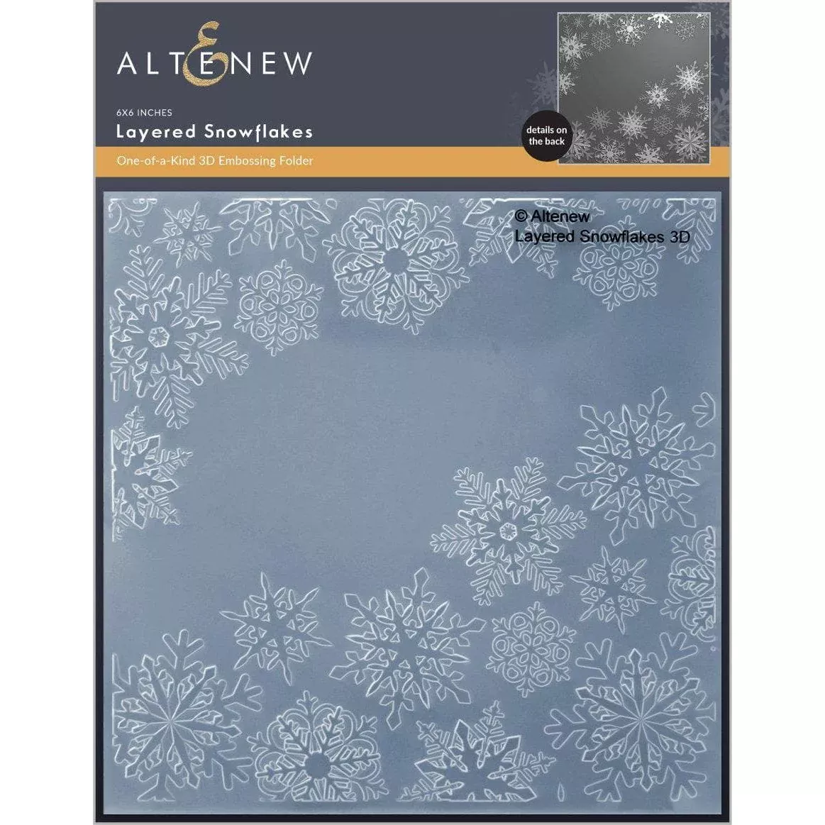 Altenew Layered Snowflakes 3D Embossing Folder alt6530
