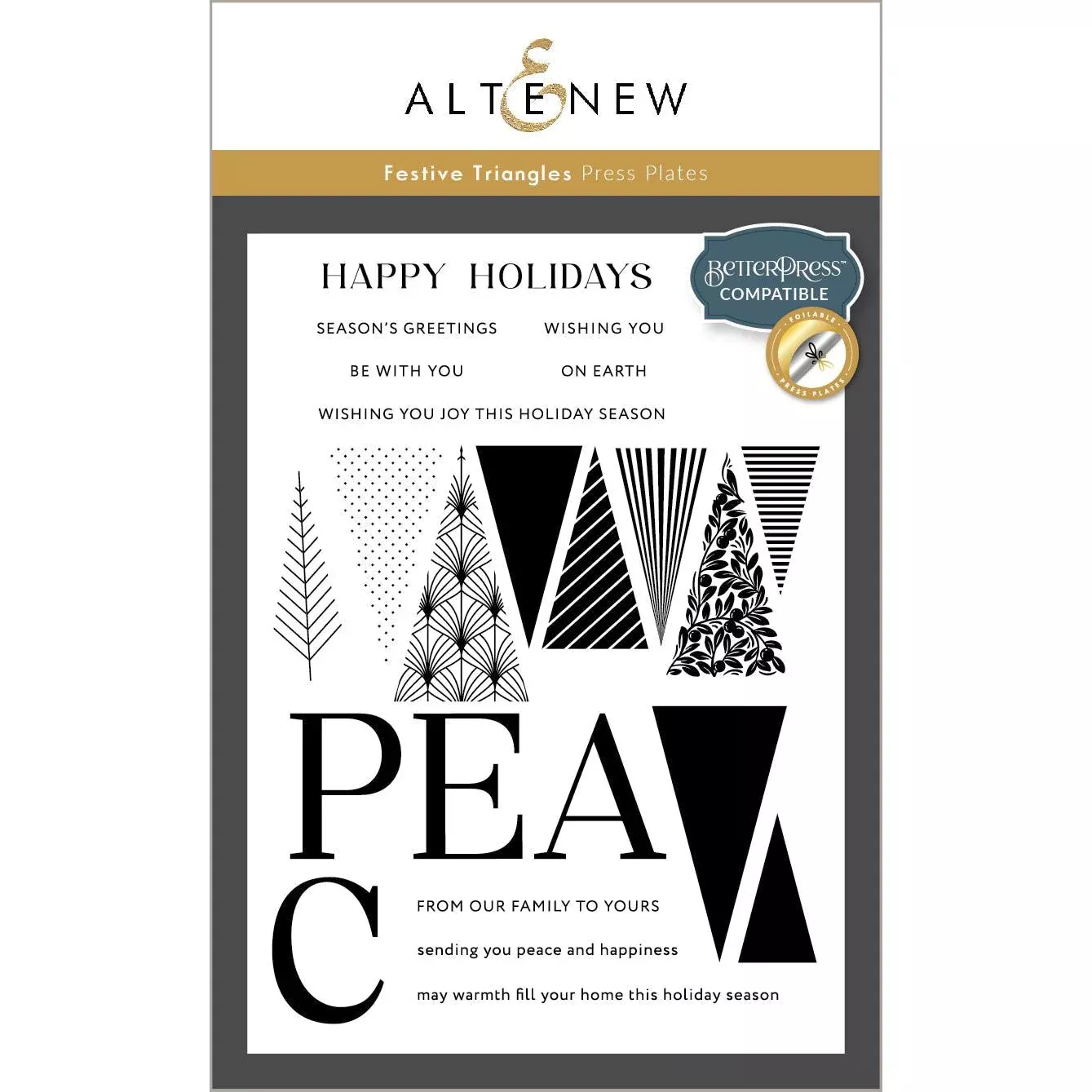 Altenew - Press Plates - Festive Triangles
