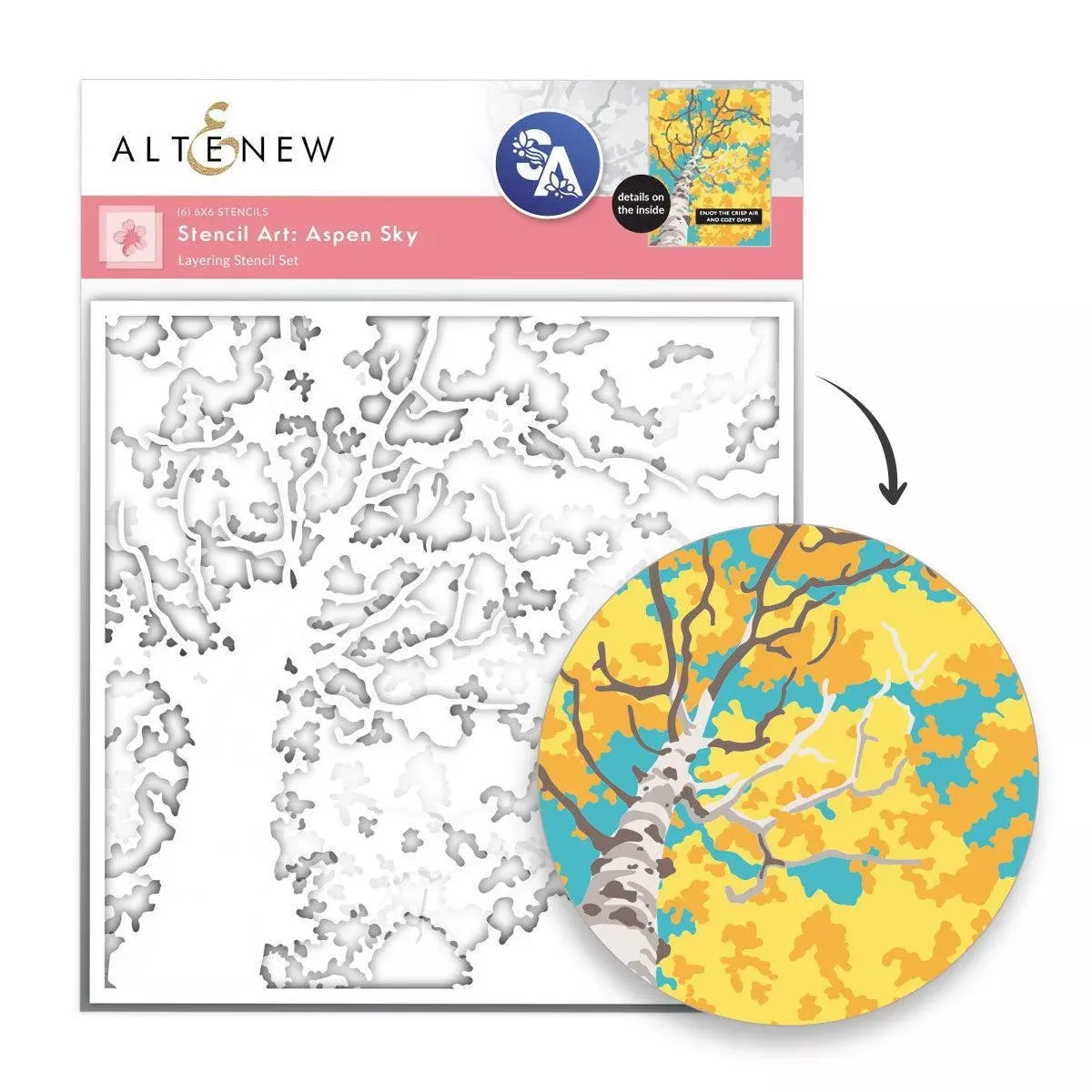 Altenew - Stencils - Stencil Art: Aspen Sky