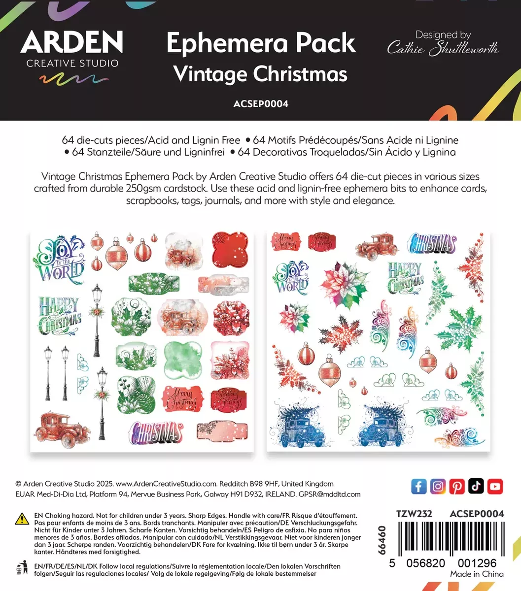 Arden Creative Studio Vintage Christmas Ephemera Pack