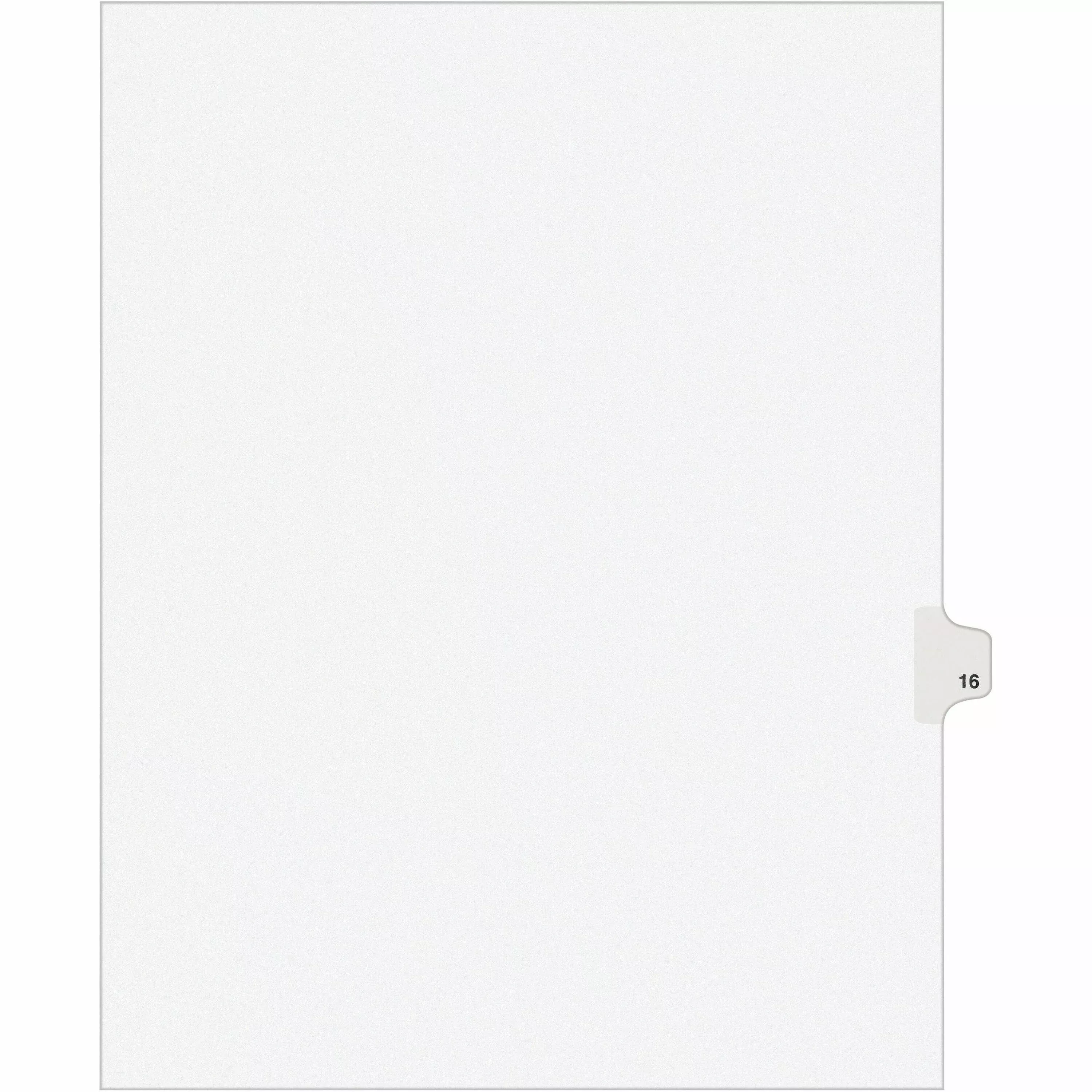 Avery Preprinted Legal Exhibit Side Tab Index Dividers, Avery Style, 10-Tab, 16, 11 X 8.5, White, 25/pack, (1016)
