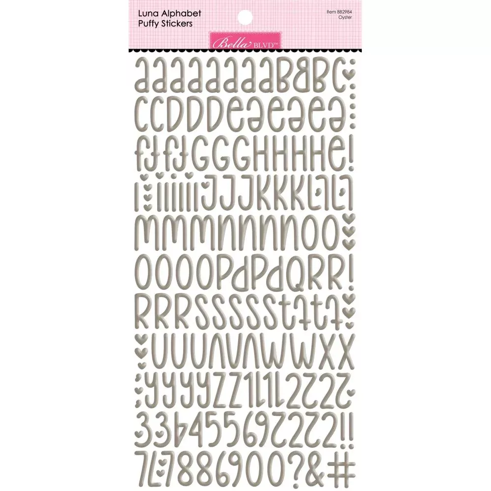 Bella Blvd - Bella Besties Luna Alphabet Puffy Stickers Oyster