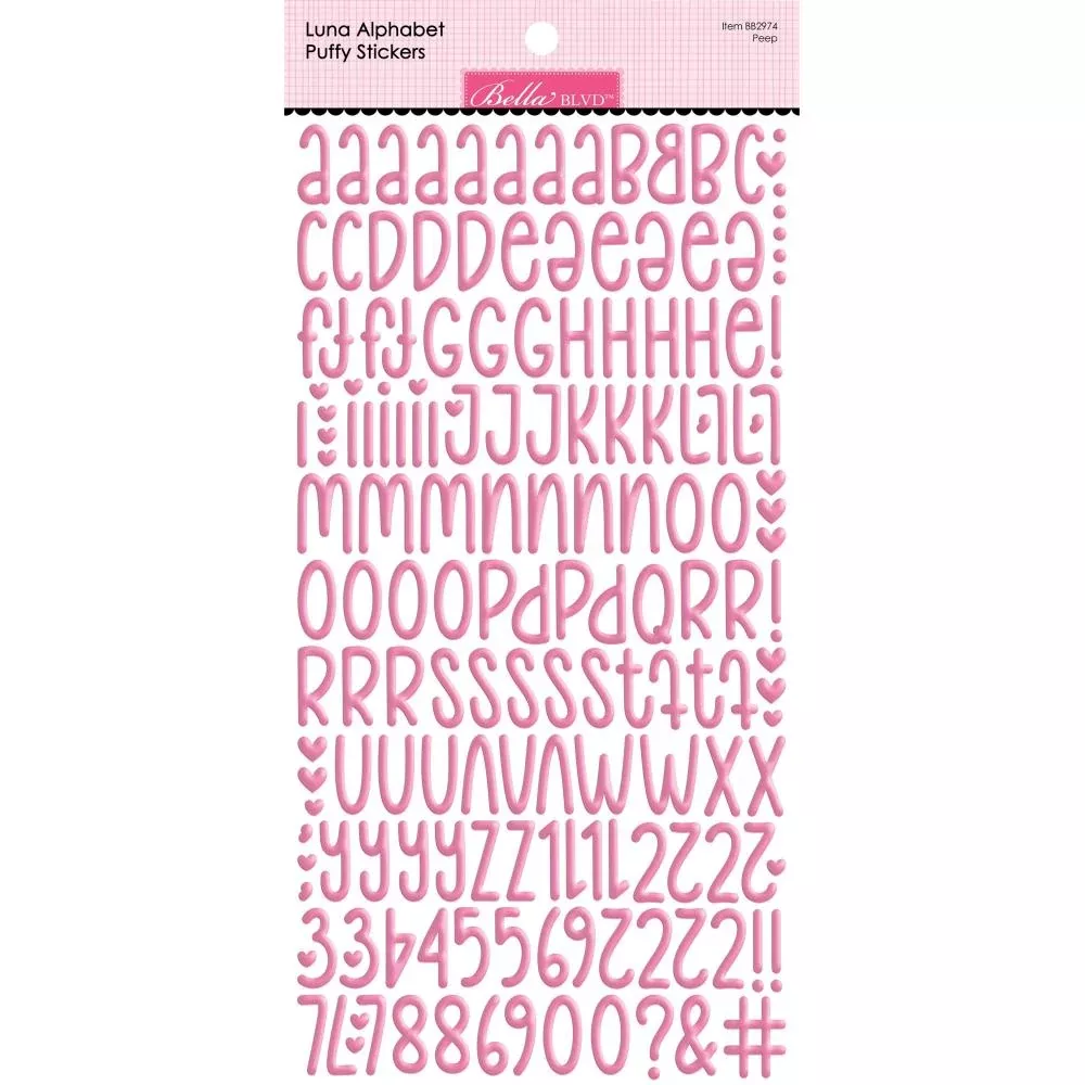Bella Blvd - Bella Besties Luna Alphabet Puffy Stickers Peep
