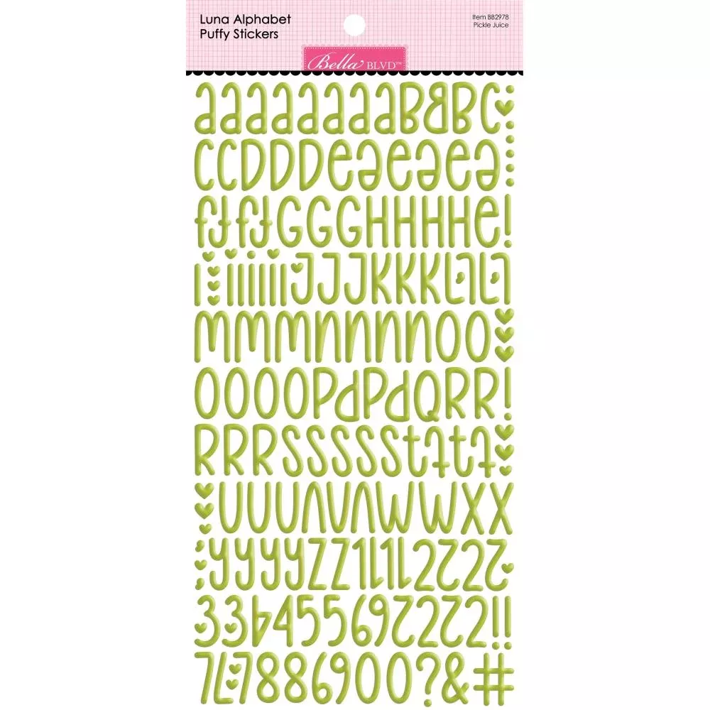 Bella Blvd - Bella Besties Luna Alphabet Puffy Stickers Pickle Juice