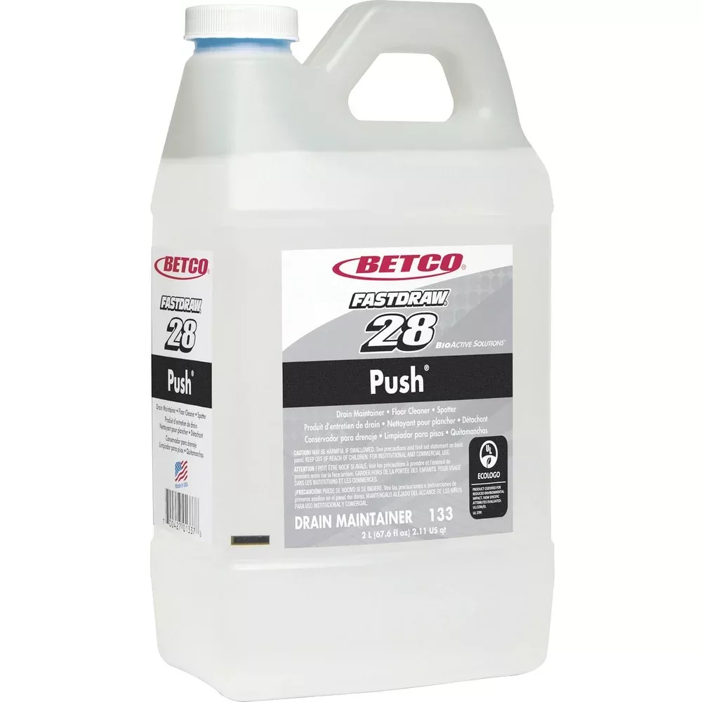 Betco Corporation Cleaner,f/Floor/Drain/Spots,FastDraw,2 L,Milky White