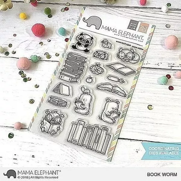 Book Worm - Stamp & Die Bundle - Mama Elephant