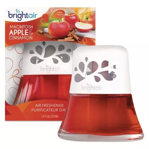 BRIGHT Air BRI 900022 Scented Oil Air Freshener, Macintosh Apple And Cinnamon, Red, 2.5 Oz, 6/carton