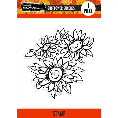 Brutus Monroe SUNFLOWER BUNCHES Clear Stamp bru0111*
