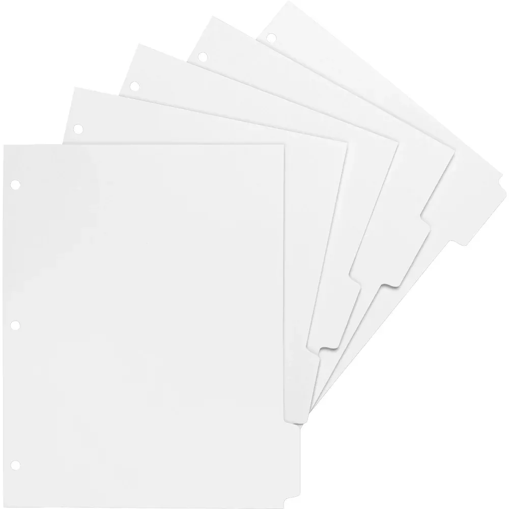 Business Source Dividers w/Print-On Tabs,f/Xerox 5090,3HP,Ltr,50ST/BX,WE