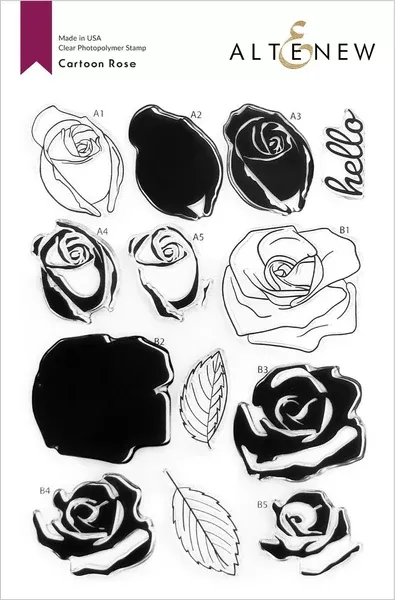 Cartoon Rose Stamp Set - RETIRING