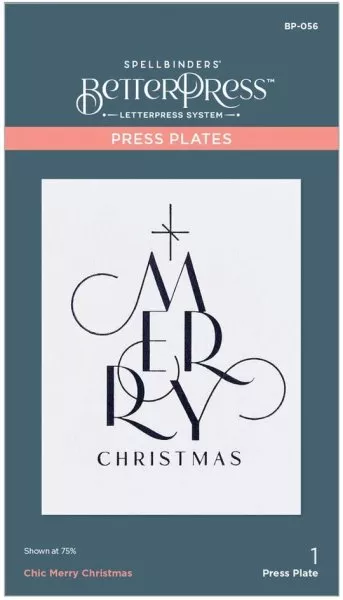 Chic Merry Christmas - Press Plate - Spellbinders