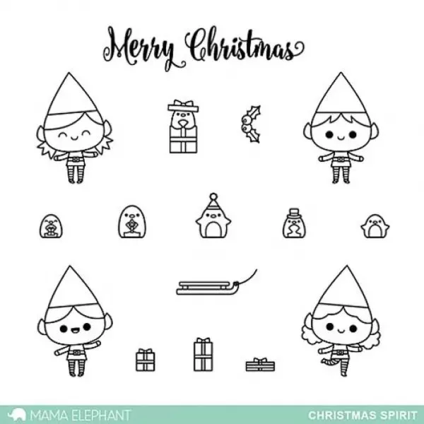 Christmas Spirit - Stamp & Die Bundle - Mama Elephant