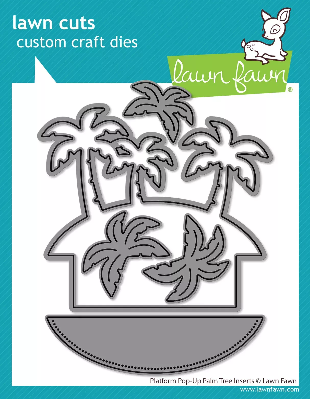 Dies: Lawn Fawn-Platform Pop-Up Palm Tree Inserts