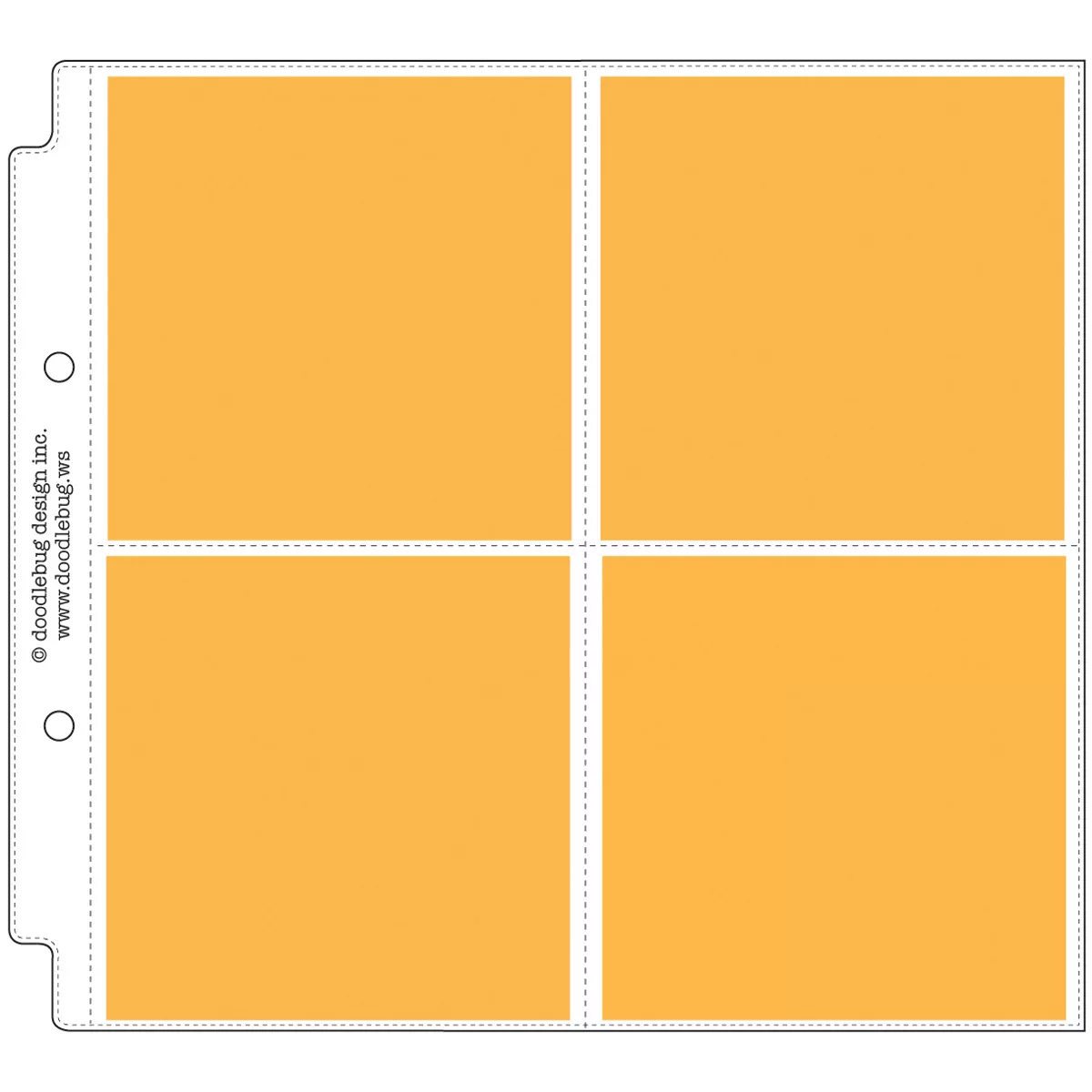 Doodlebug Page Protectors 8"X8" 12/Pkg-(4) 4"X4" Pockets
