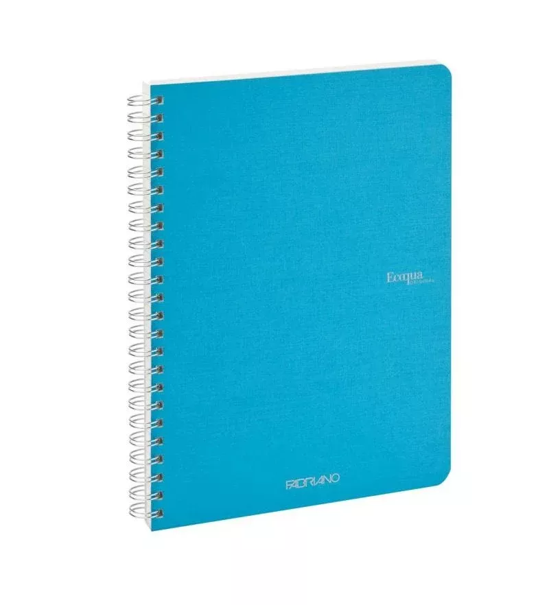 fabriano ecoqua spiral notebook turquoise grid