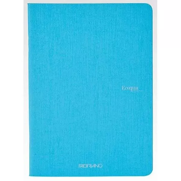 fabriano ecoqua stapled notebook turquoise grid