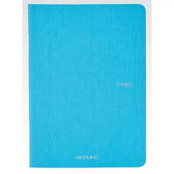 fabriano ecoqua stapled notebook turquoise lined