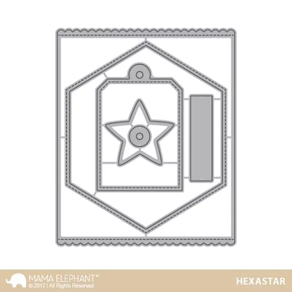 Framed Tags - Hexastar - Creative Cuts - Mama Elephant