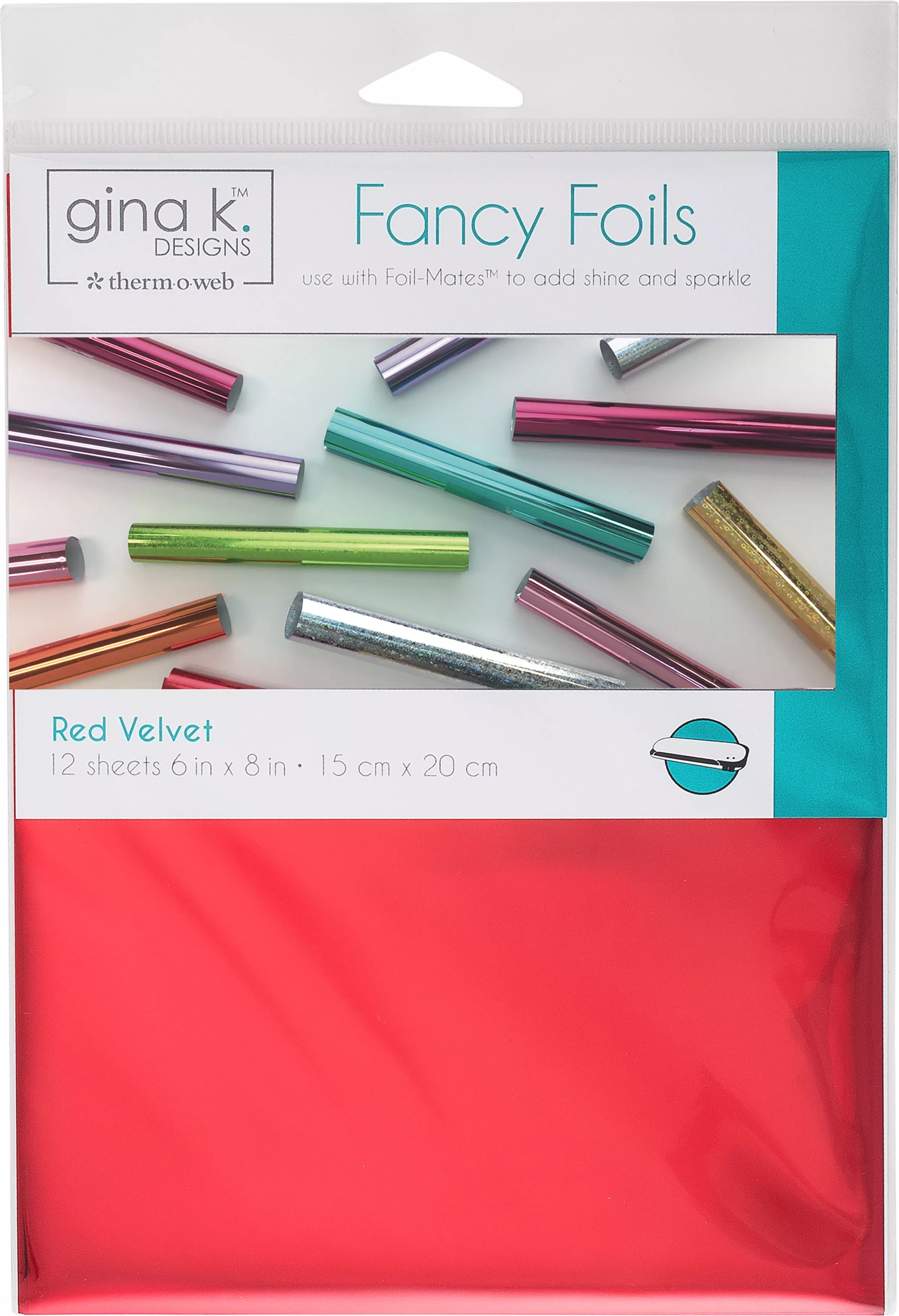 Gina K Designs Fancy Foil 6"X8" 12/Pkg-Red Velvet
