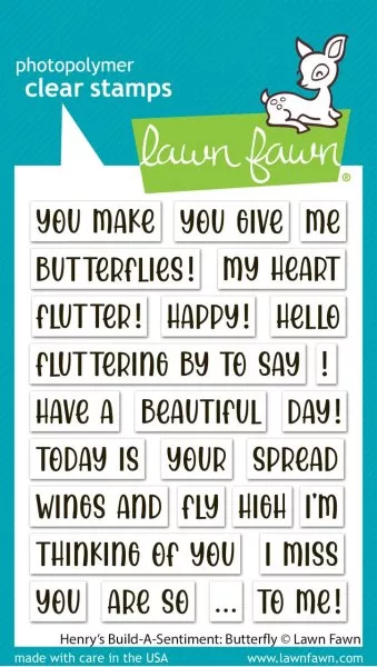 Henry's Build-A-Sentiment: Butterfly - Clear Stamps - Lawn Fawn