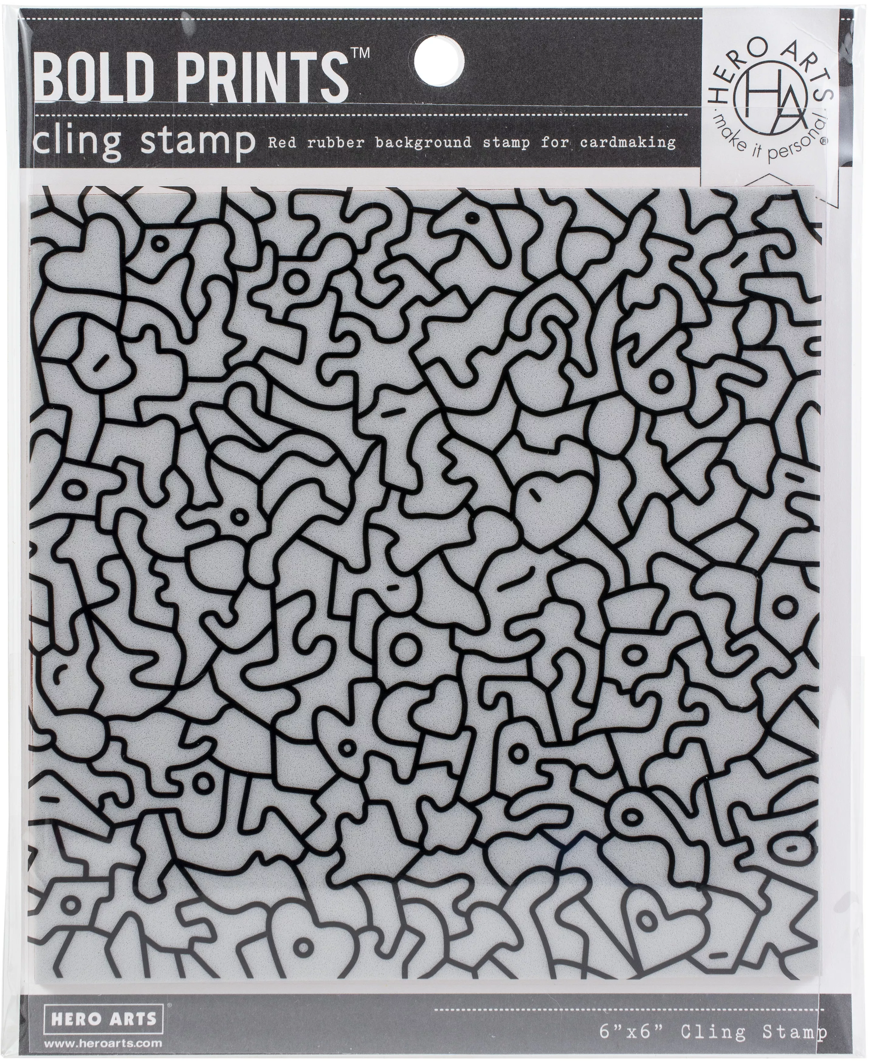 Hero Arts Cling Stamp 6"X6"-Graffiti Lines Bold Prints