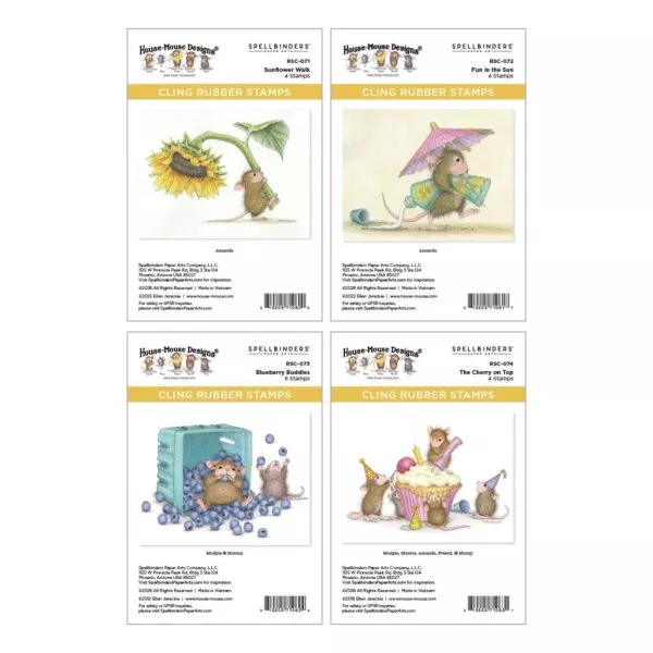 House-Mouse - Sunflower Walk - Collector Bundle - Rubber Stamp - Spellbinders