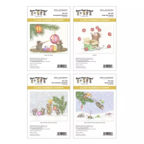 House-Mouse - Tree-Mendous Christmas - Collector Bundle - Rubber Stamp - Spellbinders