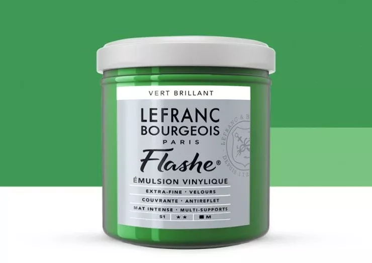 lefranc & bourgeois flashe vinyl-based paint brilliant green 558 s1
