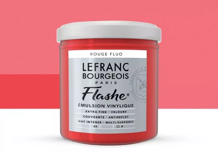 lefranc & bourgeois flashe vinyl-based paint fluorescent red 409 s3