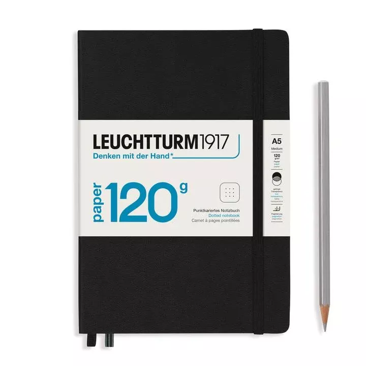 leuchtturm1917 notebook 120gsm black dotted