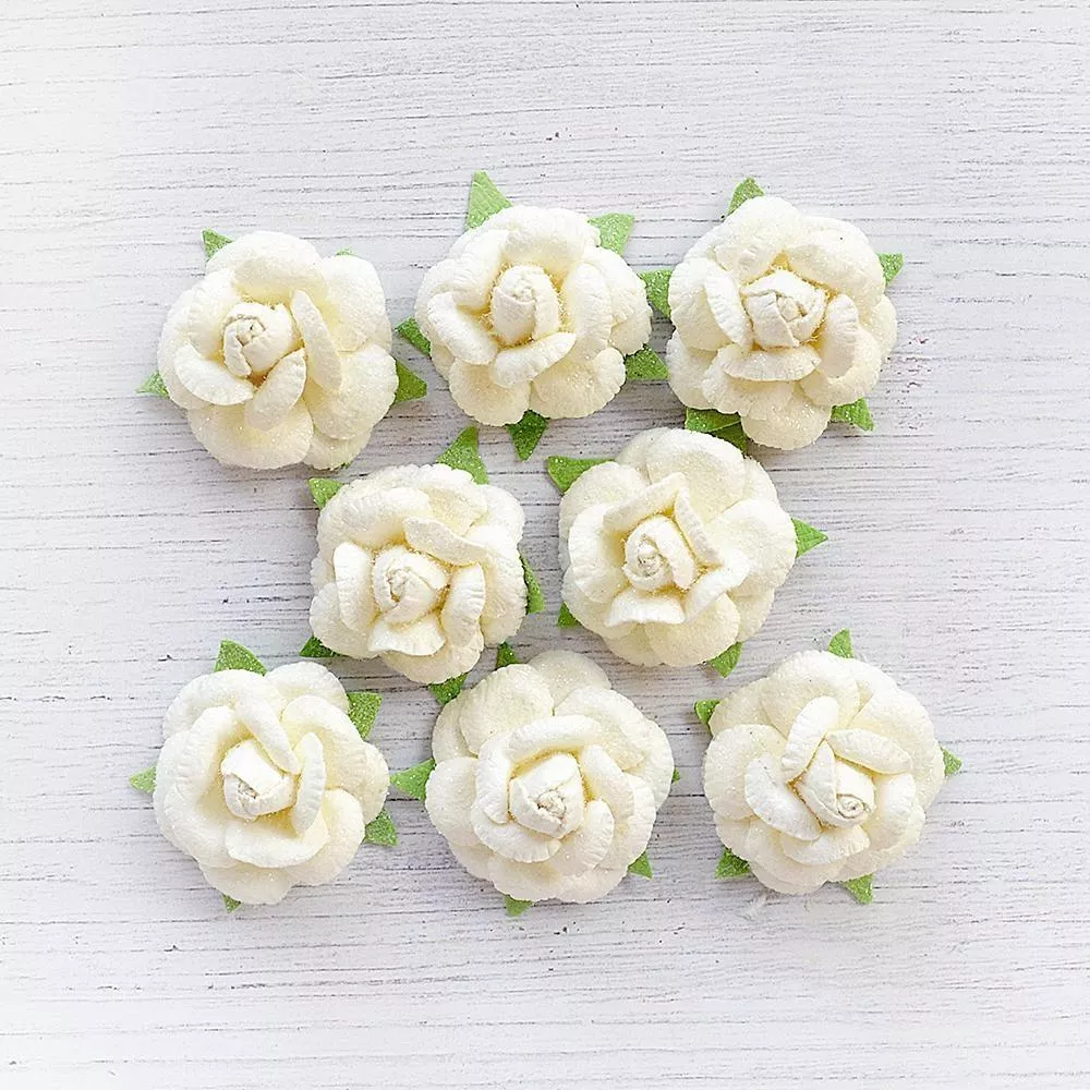 Little Birdie - Angel Rose Paper Flowers 8/Pkg Amor Mio