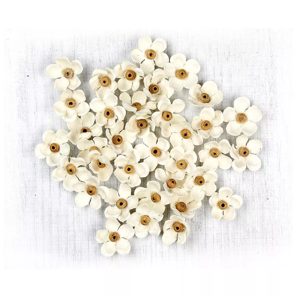 Little Birdie - Beaded Blooms 50/Pkg Moon Light