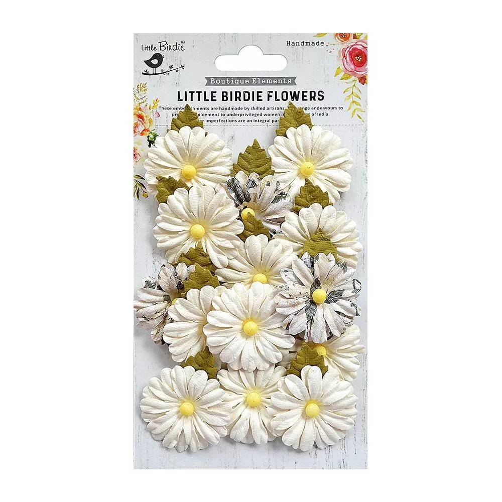 Little Birdie - Valerie Paper Flowers 14/Pkg Moon Light