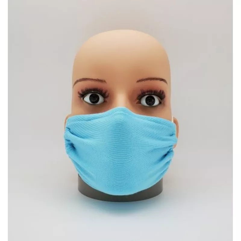 #MCBLUE: Solid Light Blue Cotton Face Mask