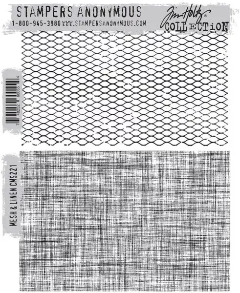 Mesh & Linen - Rubber Stamps - Tim Holtz - Stampers Anonymous