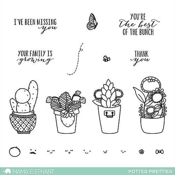 Potted Pretties - Clearstamps - Mama Elephant